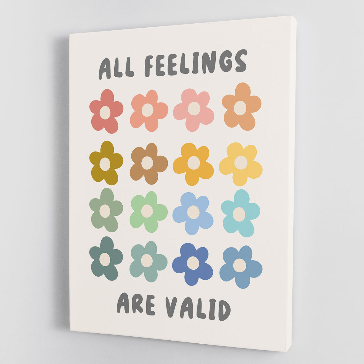 All Feelings Are Valid Flowers Canvas Print or Poster - Canvas Art Rocks - 1
