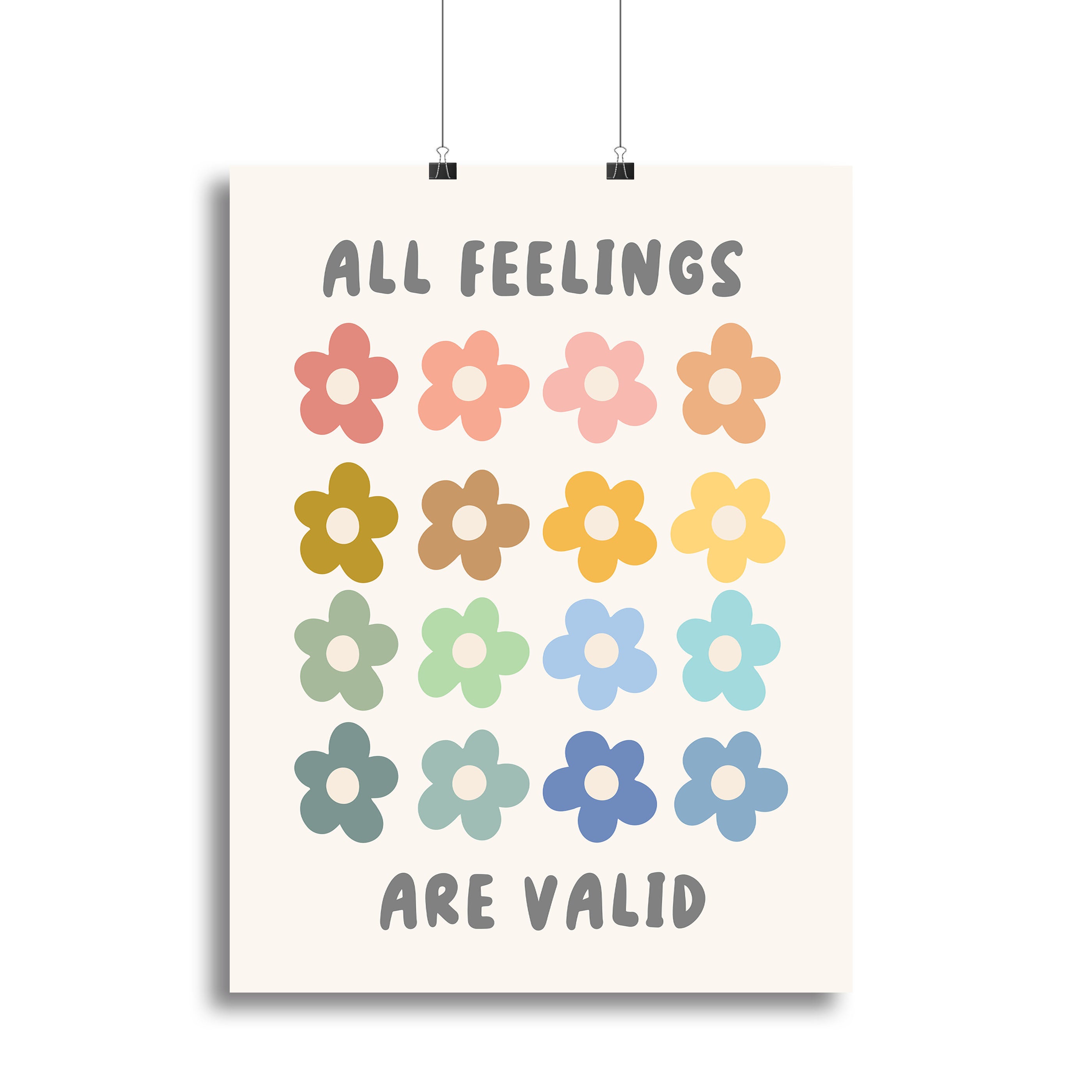 All Feelings Are Valid Flowers Canvas Print or Poster - Canvas Art Rocks - 2