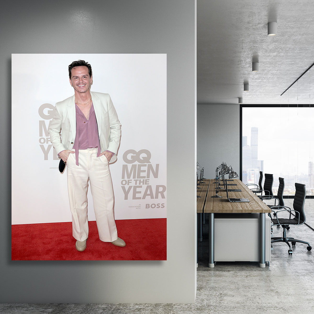Andrew Scott at GQ Men of the Year awards Canvas Print or Poster - Canvas Art Rocks - 3