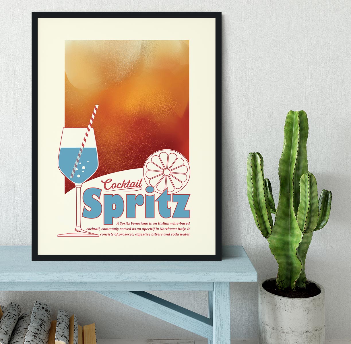 Aperol Spritz print Framed Print - Canvas Art Rocks - 2