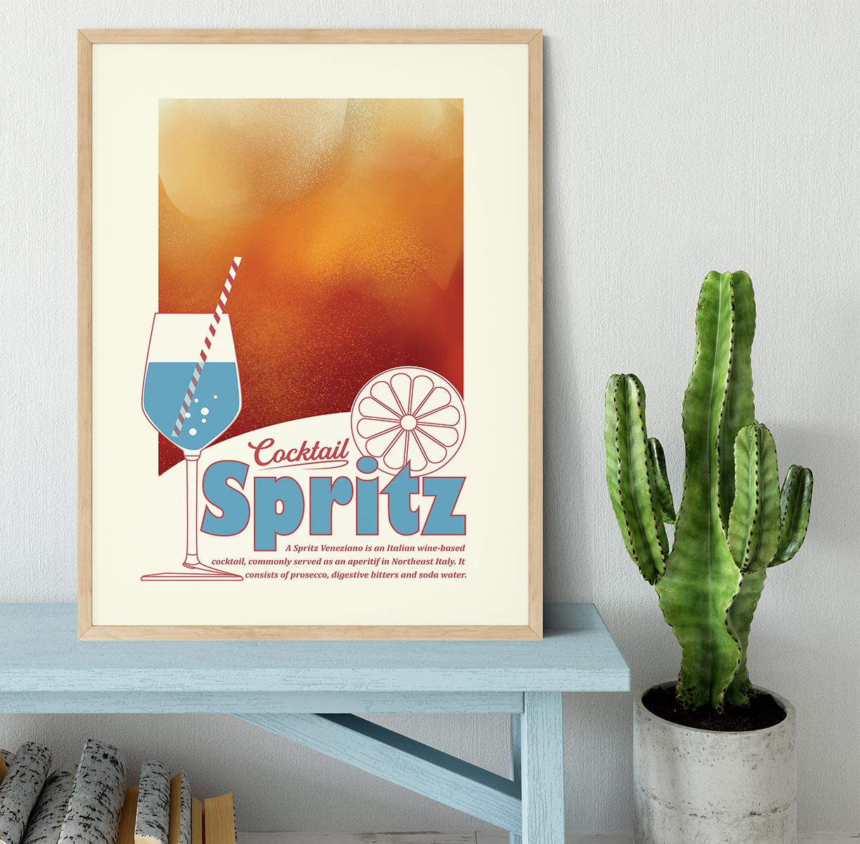 Aperol Spritz print Framed Print - Canvas Art Rocks - 4