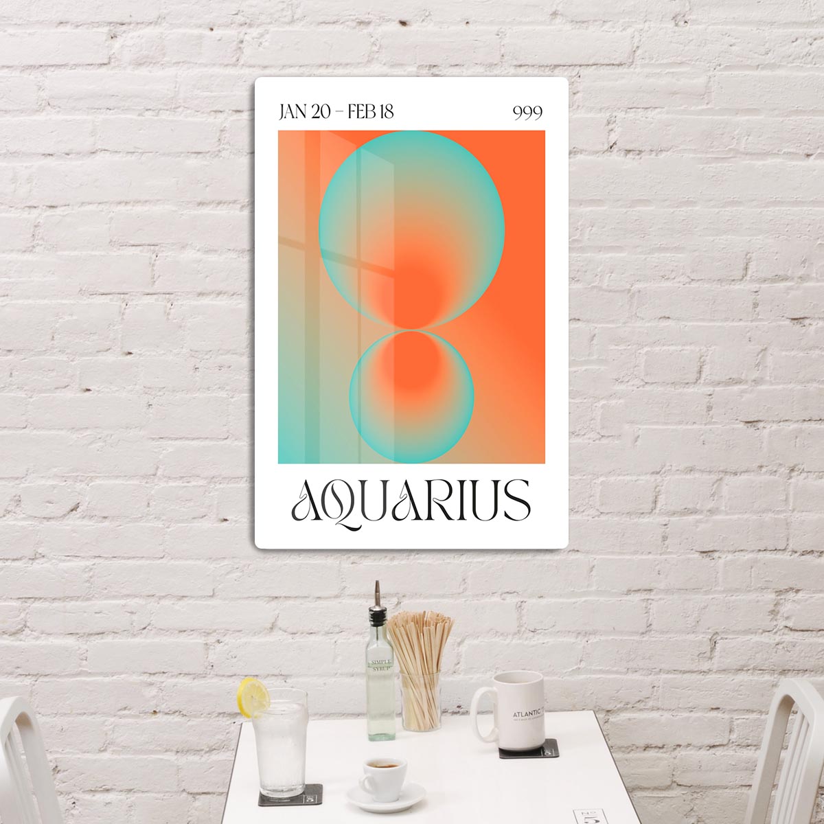 Aquarius Zodiac Insight Poster Acrylic Block - Canvas Art Rocks - 3