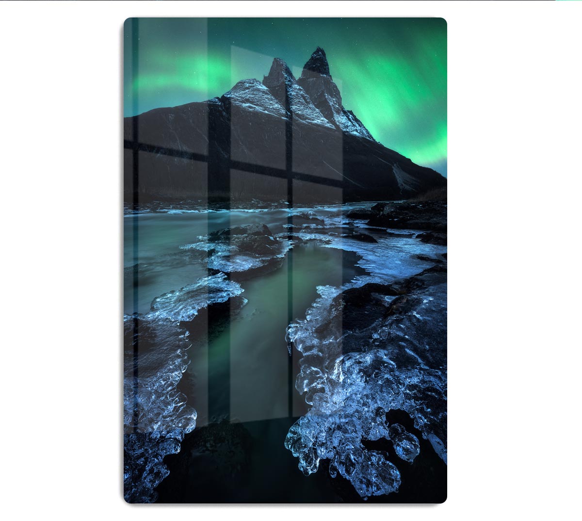 Arctic Night Acrylic Block - Canvas Art Rocks - 1