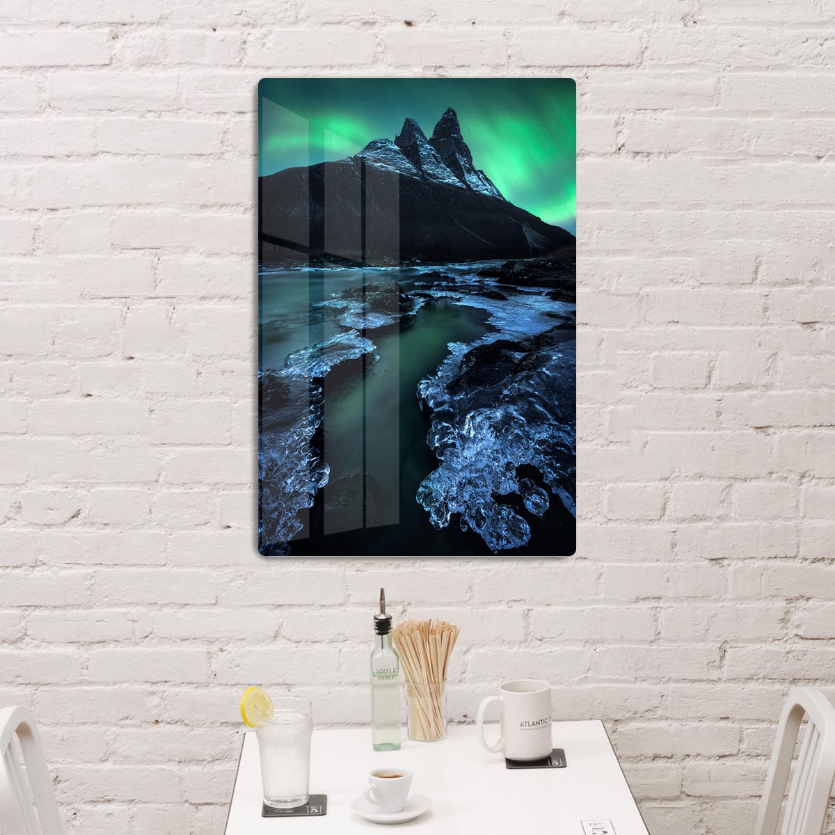 Arctic Night Acrylic Block - Canvas Art Rocks - 3