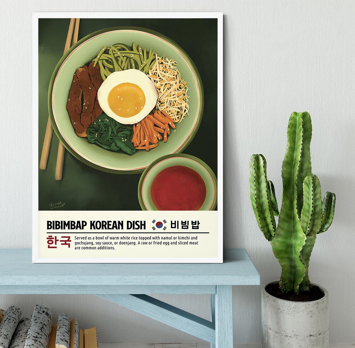 Bibimbap Framed Print - Canvas Art Rocks -6