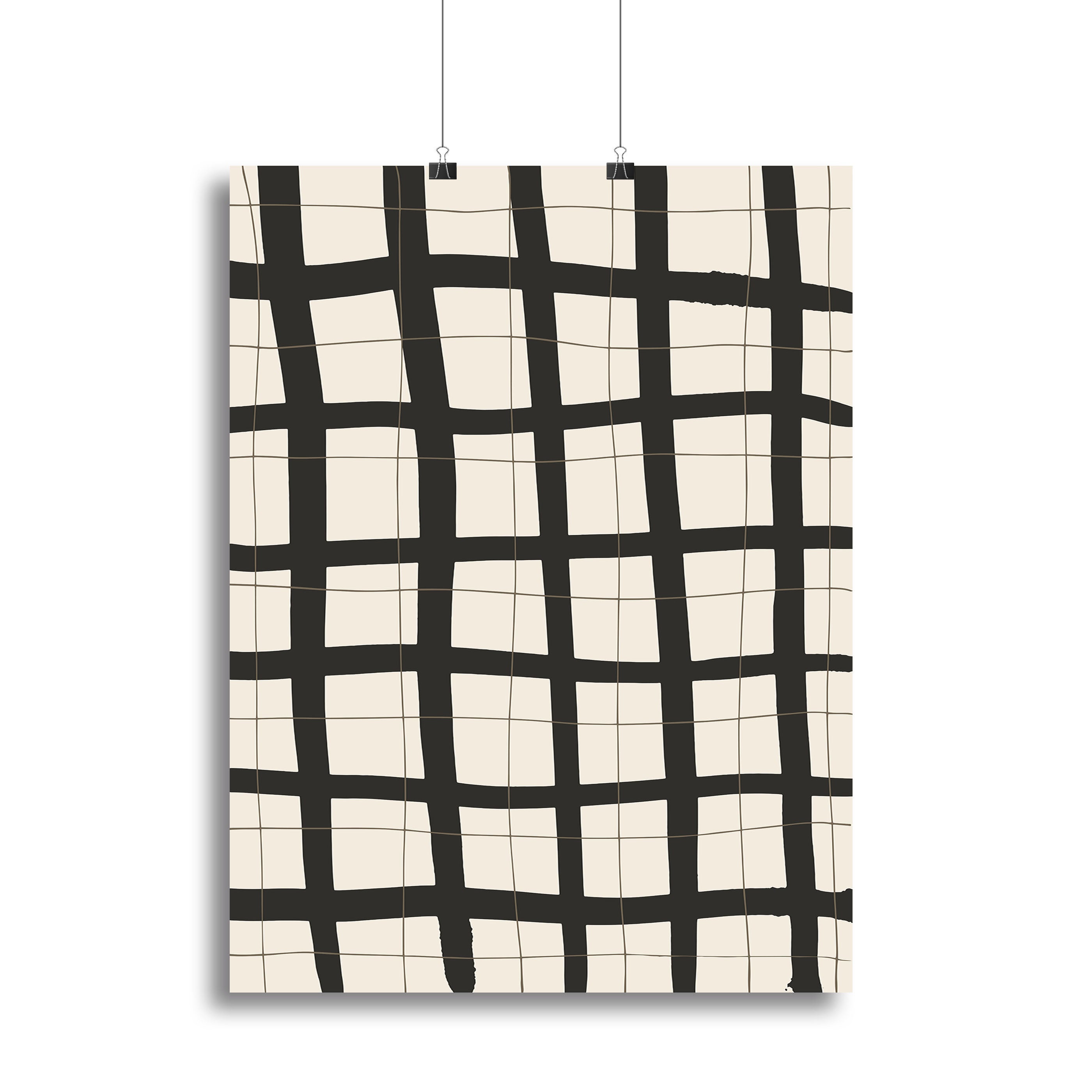 Black Grid Canvas Print or Poster - 1x - 2