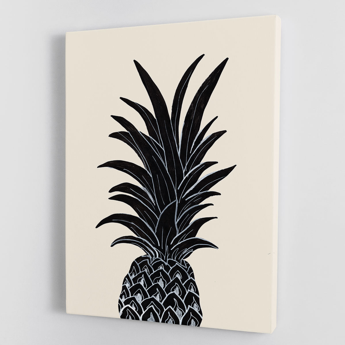 Black Pineapple Canvas Print or Poster - 1x - 1