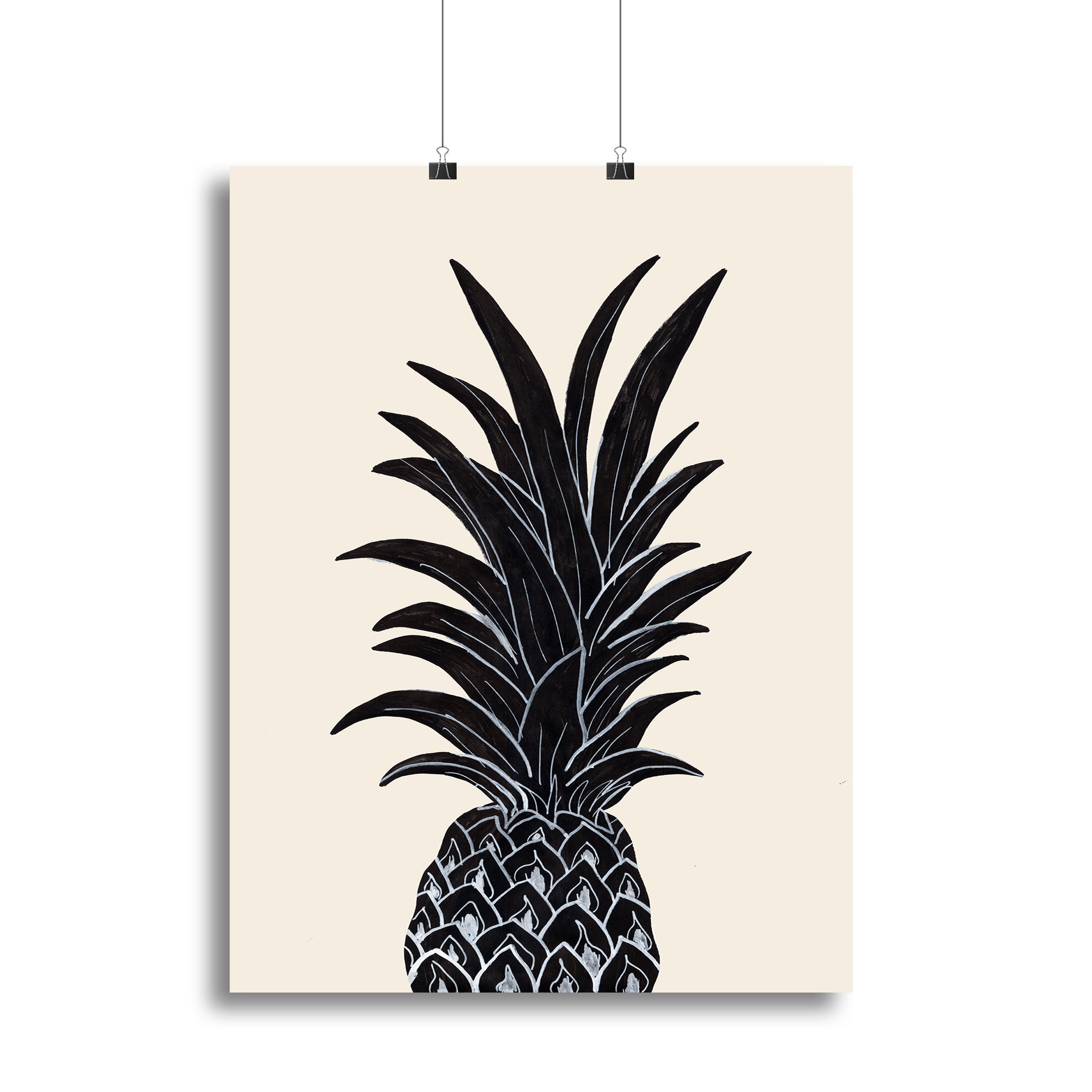 Black Pineapple Canvas Print or Poster - 1x - 2