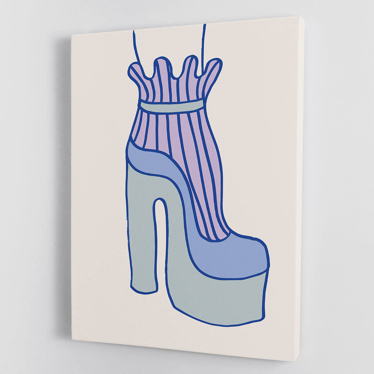Blue Heel Canvas Print or Poster - 1x - 1
