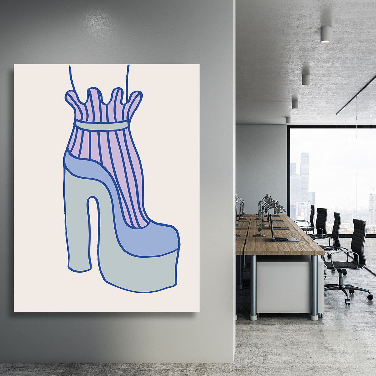 Blue Heel Canvas Print or Poster - 1x - 3