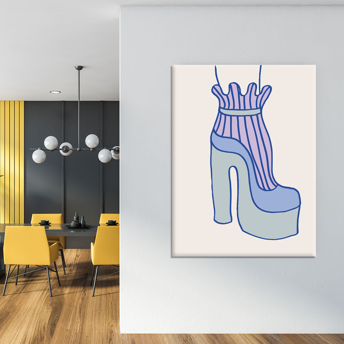 Blue Heel Canvas Print or Poster - 1x - 4