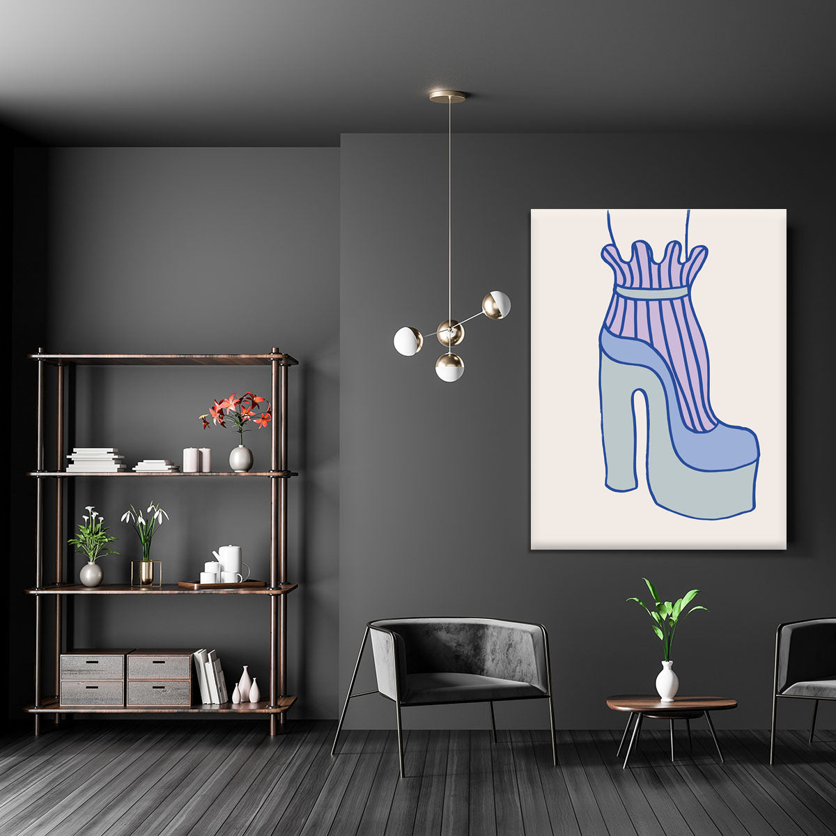 Blue Heel Canvas Print or Poster - 1x - 5