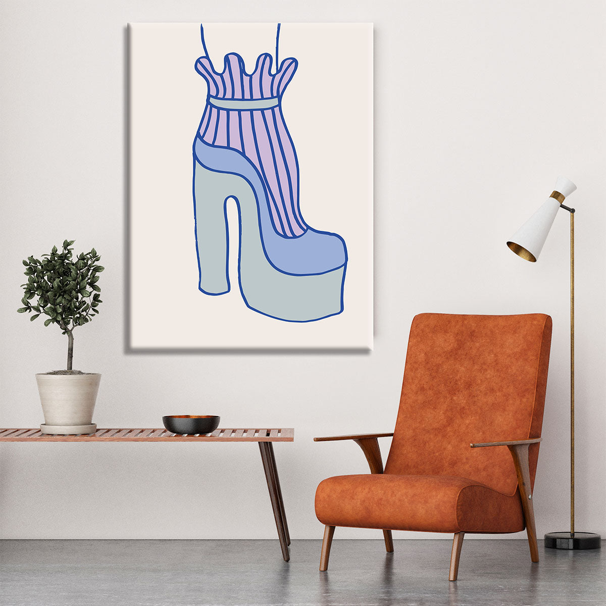 Blue Heel Canvas Print or Poster - 1x - 6