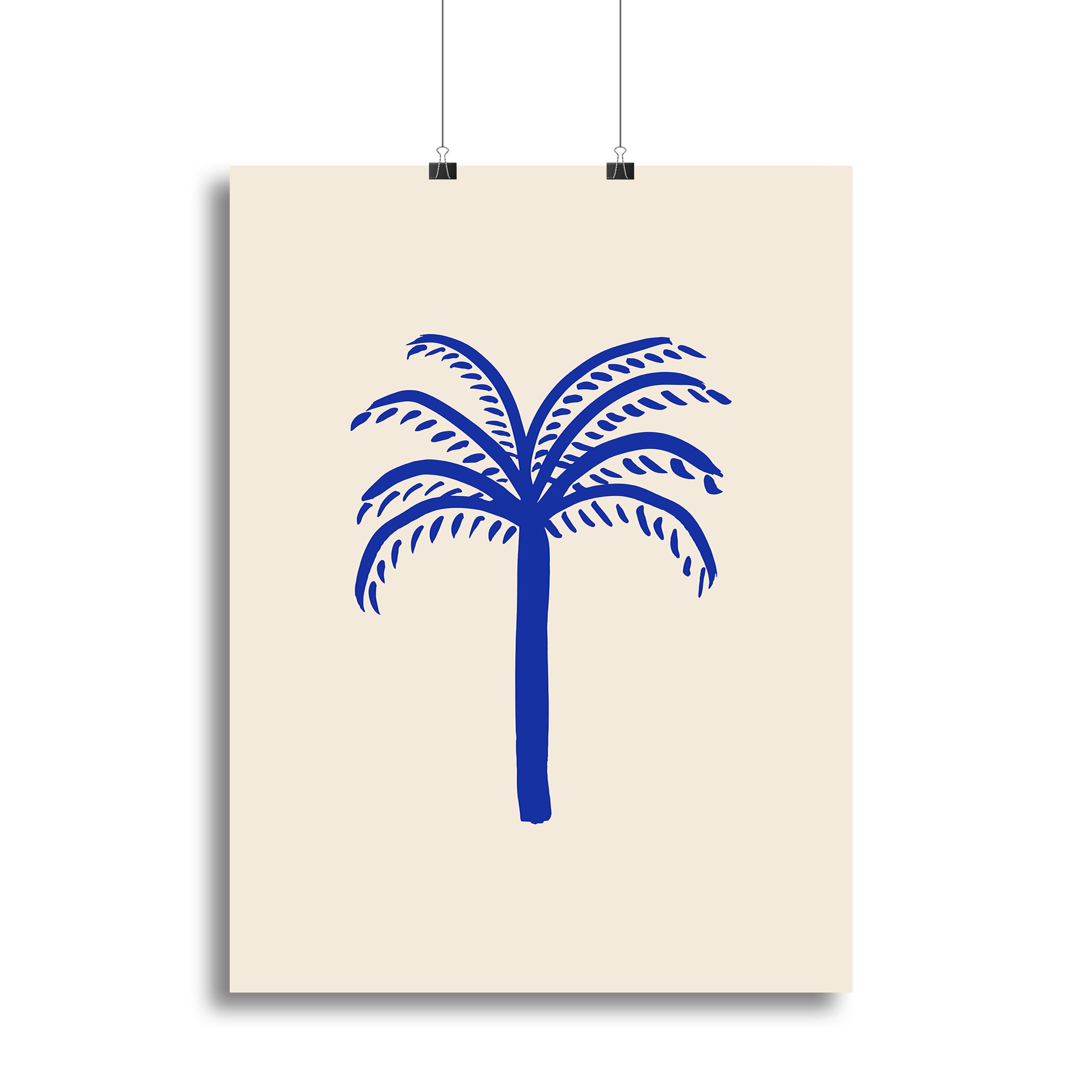 Blue Palm Canvas Print or Poster - 1x - 2