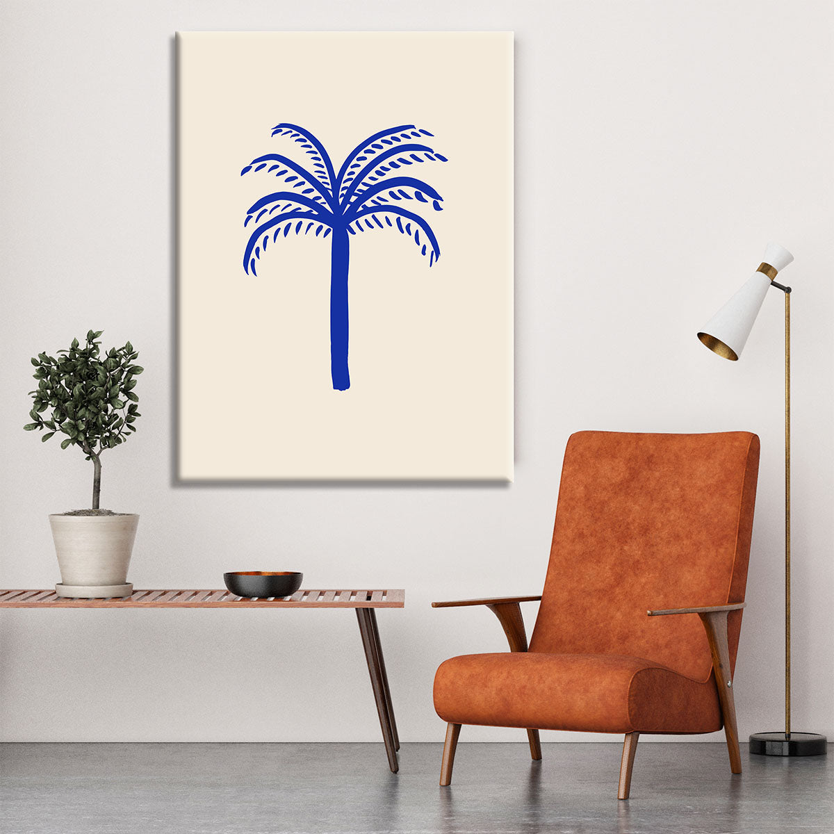 Blue Palm Canvas Print or Poster - 1x - 6