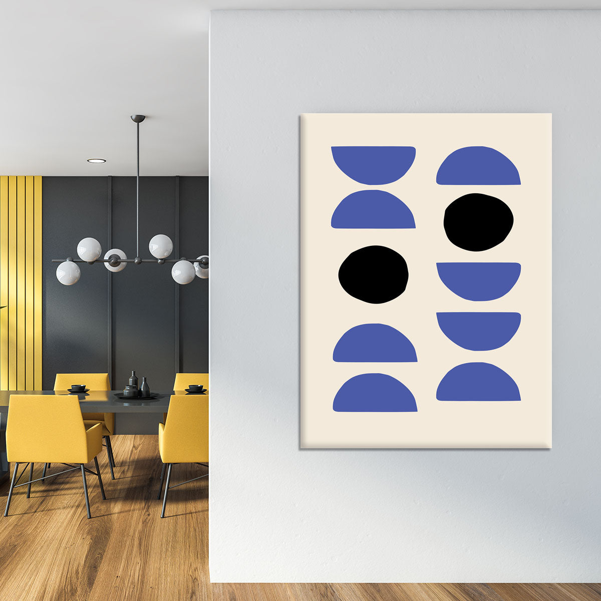 Blue Shapes Canvas Print or Poster - 1x - 4