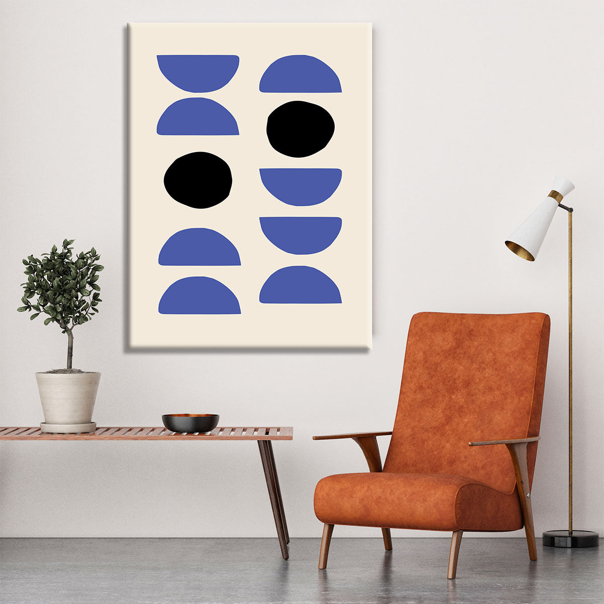 Blue Shapes Canvas Print or Poster - 1x - 6