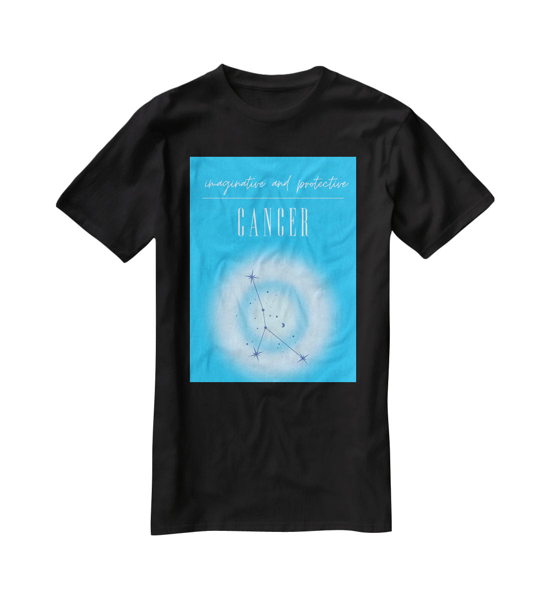 Cancer Zodiac Serenity Print T-Shirt - Canvas Art Rocks - 1