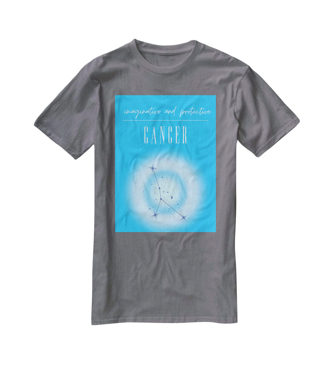 Cancer Zodiac Serenity Print T-Shirt - Canvas Art Rocks - 3