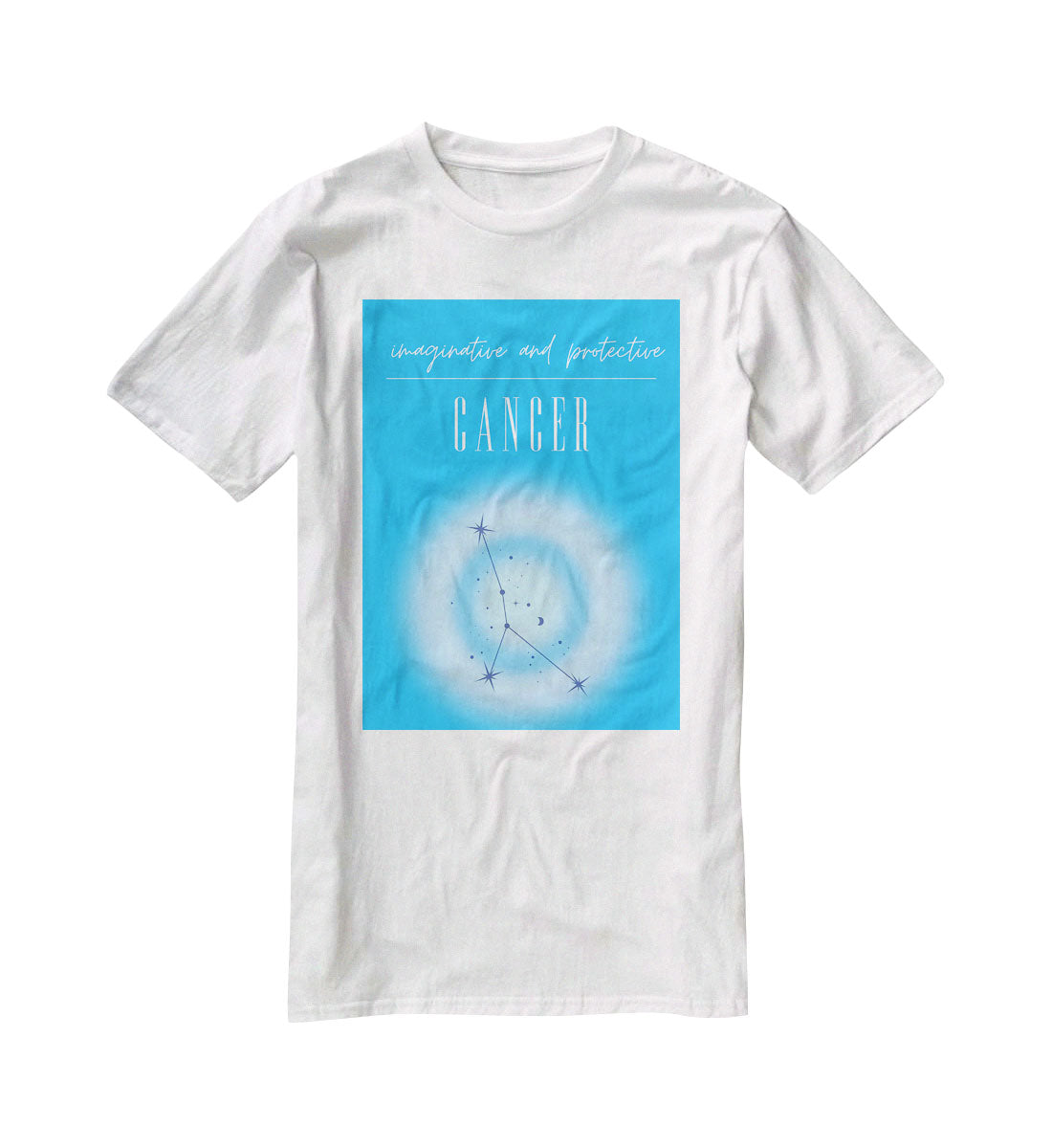 Cancer Zodiac Serenity Print T-Shirt - Canvas Art Rocks - 5