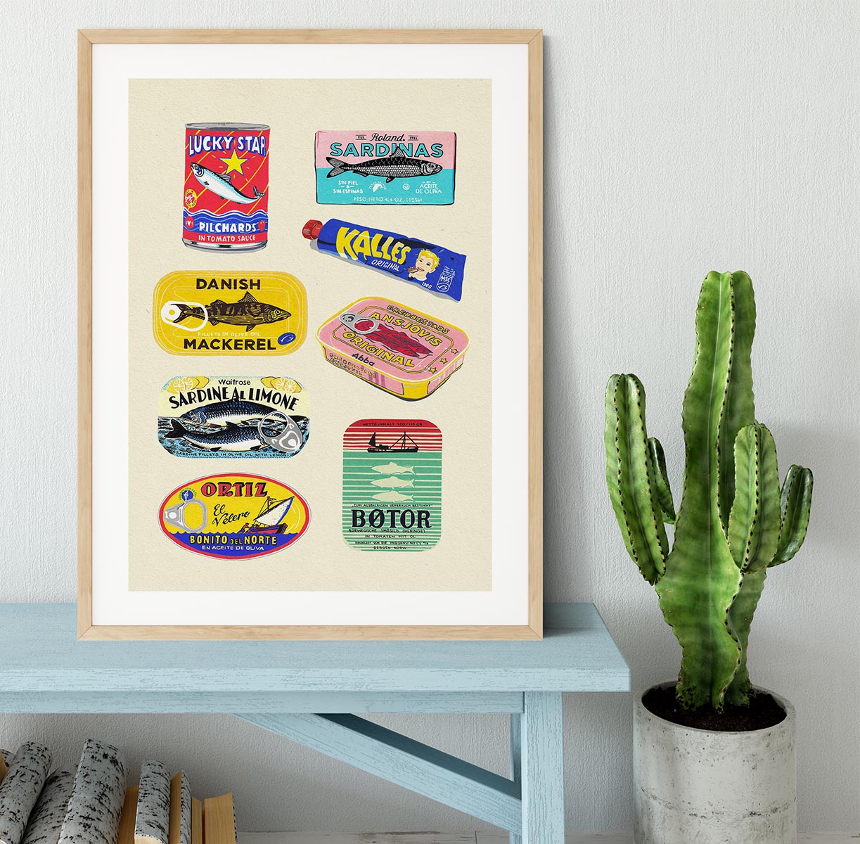 Canned Fish Framed Print - Canvas Art Rocks - 3