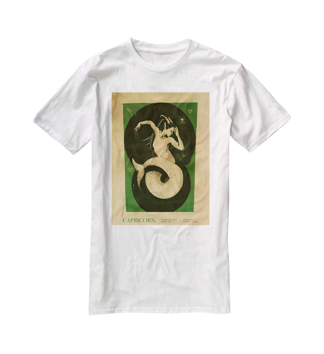 Capricorn Celestial Harmony Art T-Shirt - Canvas Art Rocks - 5