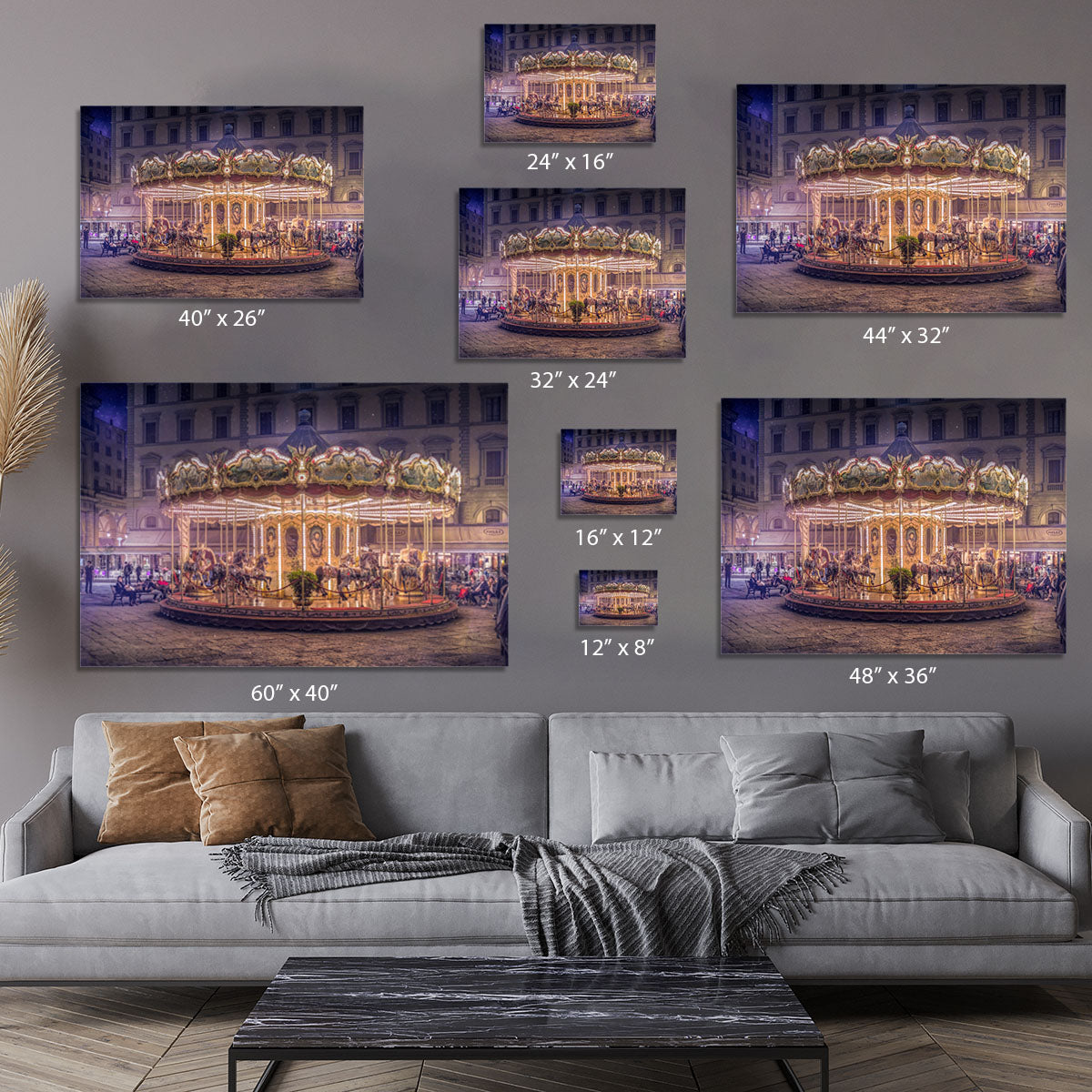 Carousel Canvas Print or Poster - 1x - 7