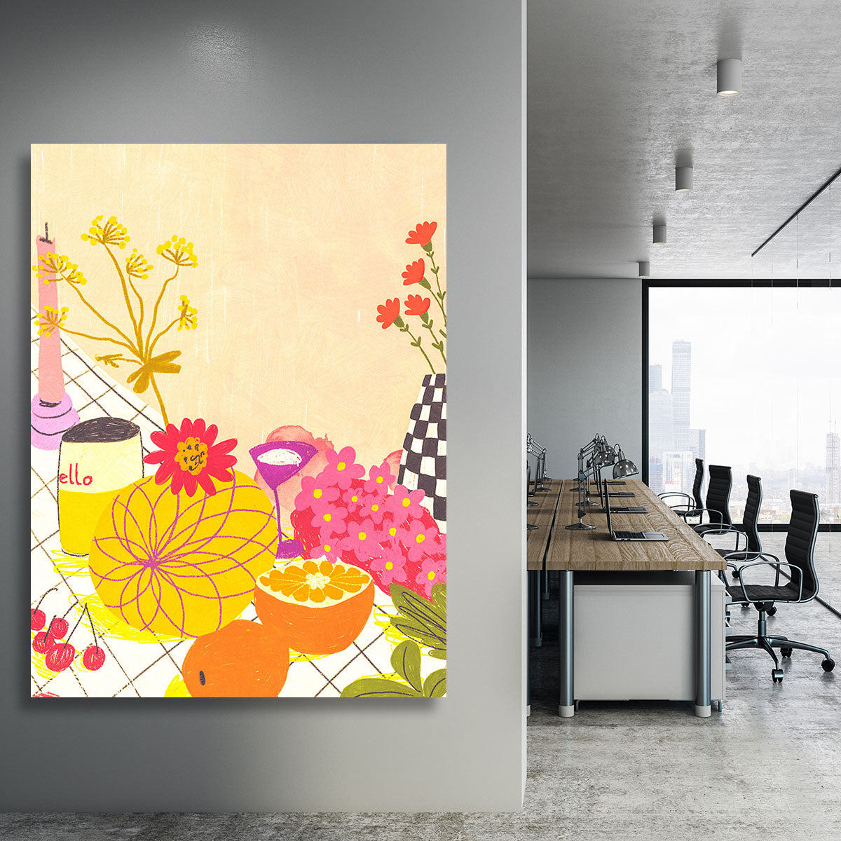Citrus and flowers Canvas Print or Poster - Canvas Art Rocks - 3