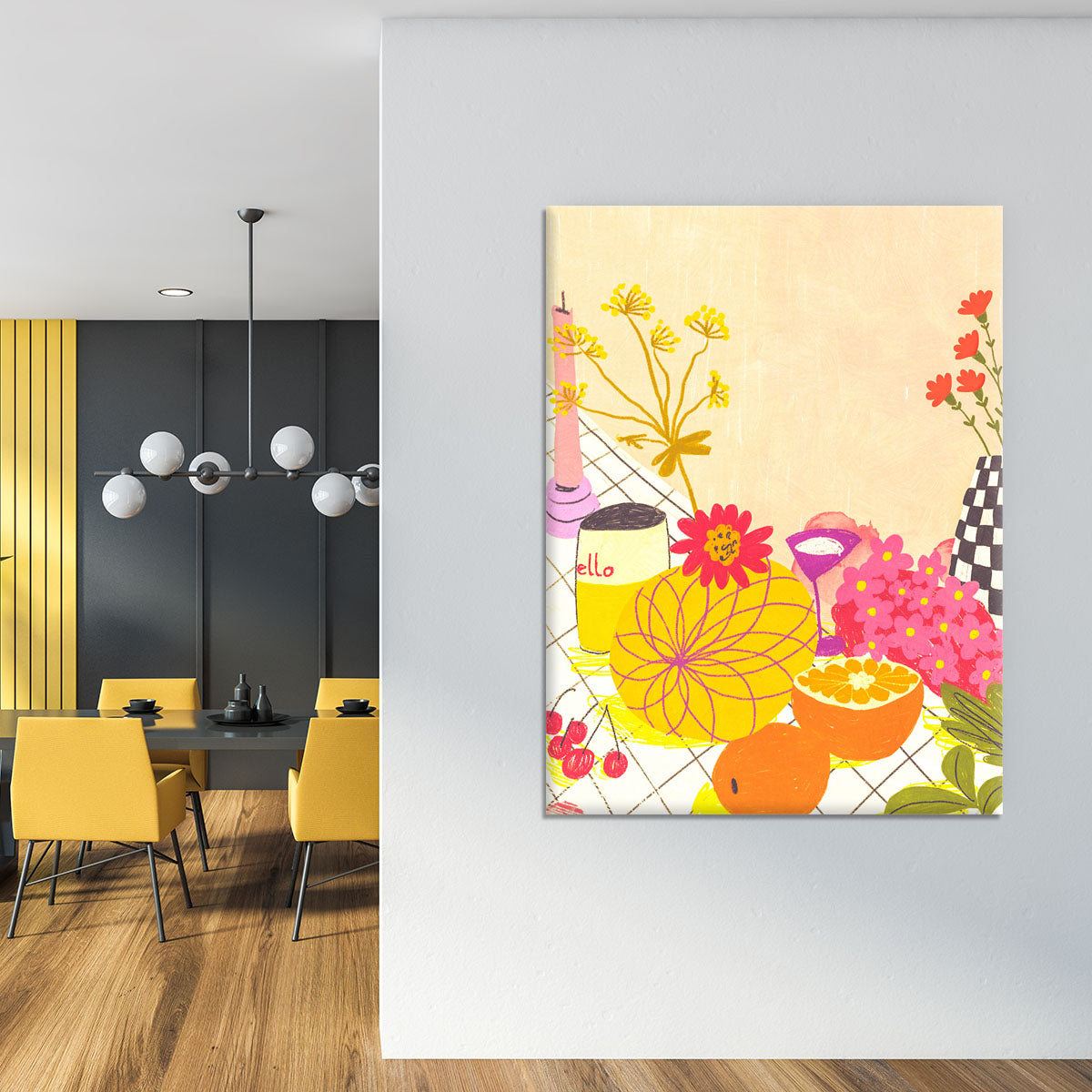 Citrus and flowers Canvas Print or Poster - Canvas Art Rocks - 4