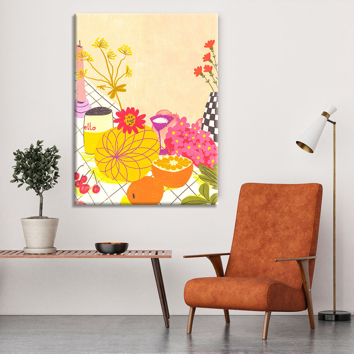 Citrus and flowers Canvas Print or Poster - Canvas Art Rocks - 6