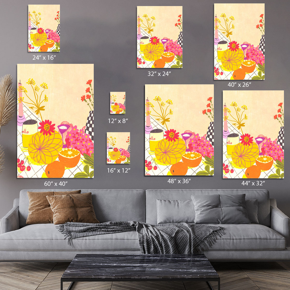 Citrus and flowers Canvas Print or Poster - Canvas Art Rocks - 7