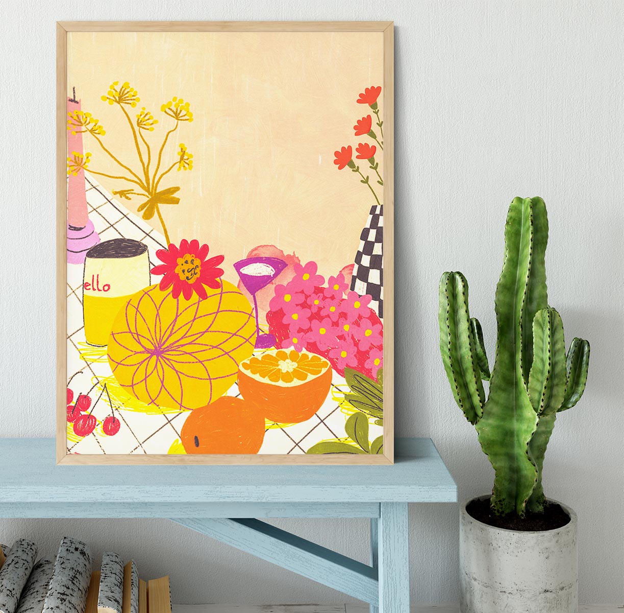 Citrus and flowers Framed Print - Canvas Art Rocks - 4