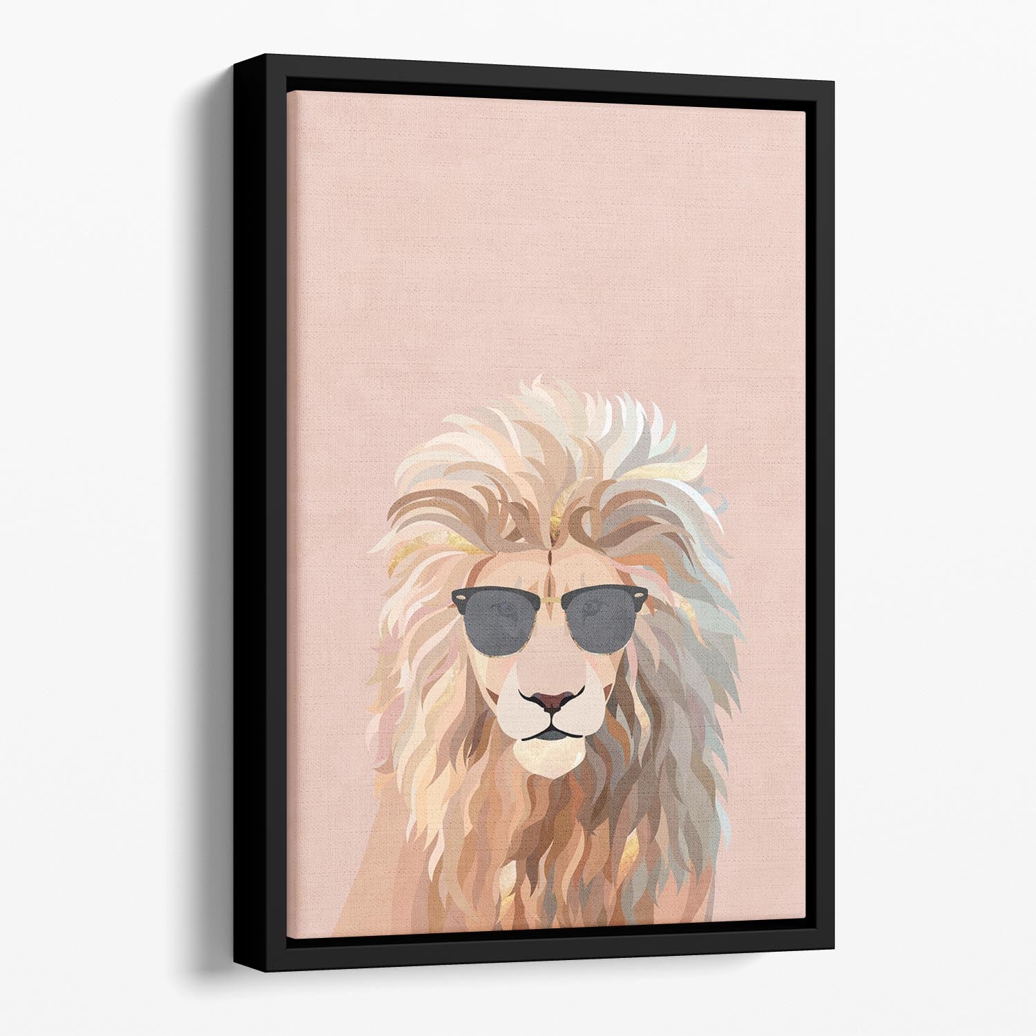 Cool cat lion Floating Framed Canvas - 1x - 1