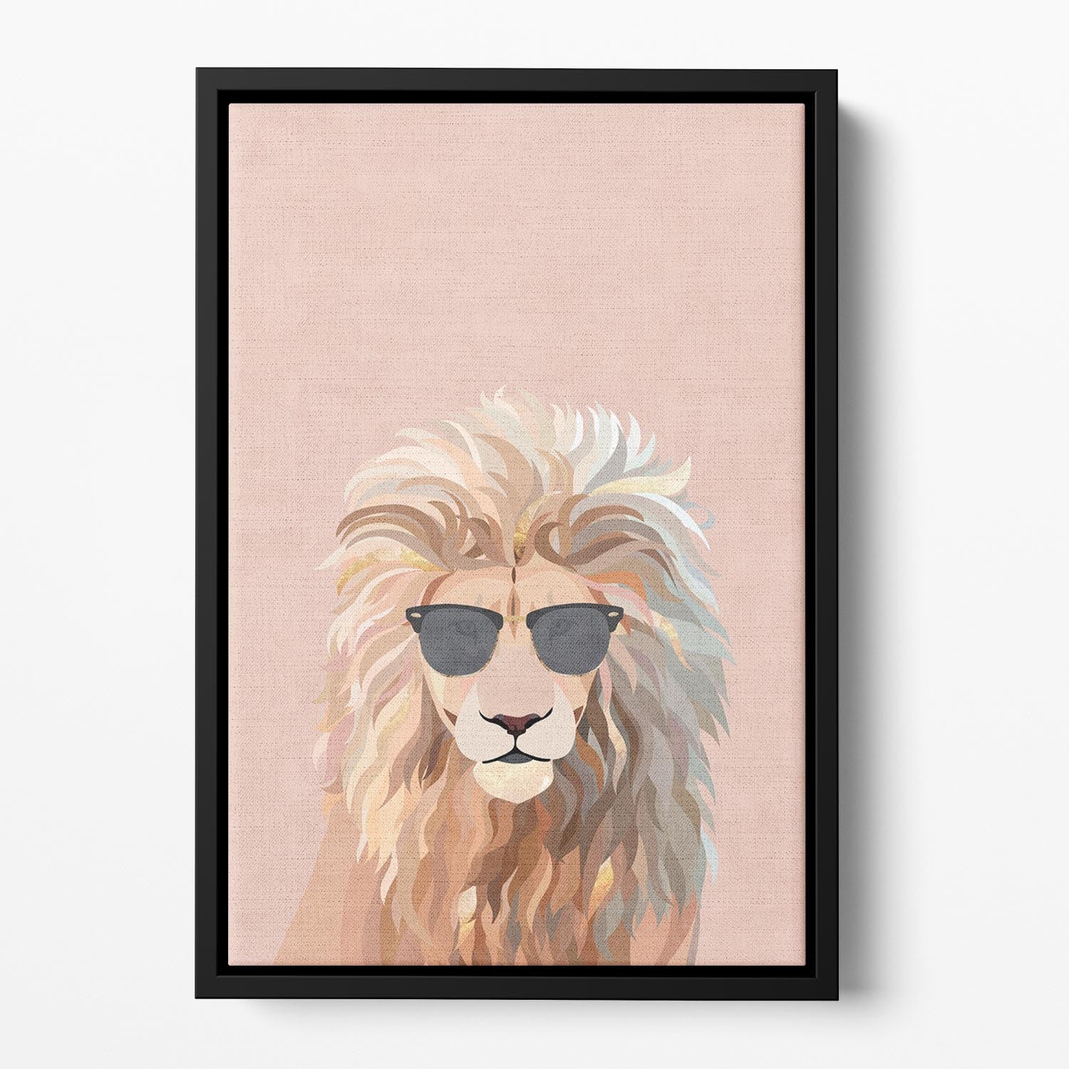 Cool cat lion Floating Framed Canvas - 1x - 2