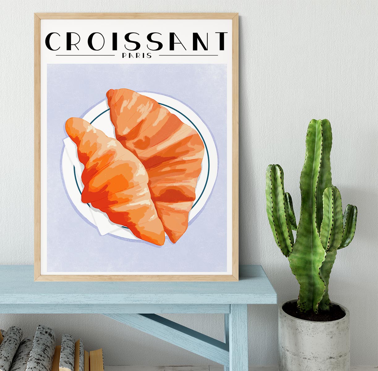 Croissant Paris Framed Print - Canvas Art Rocks - 4