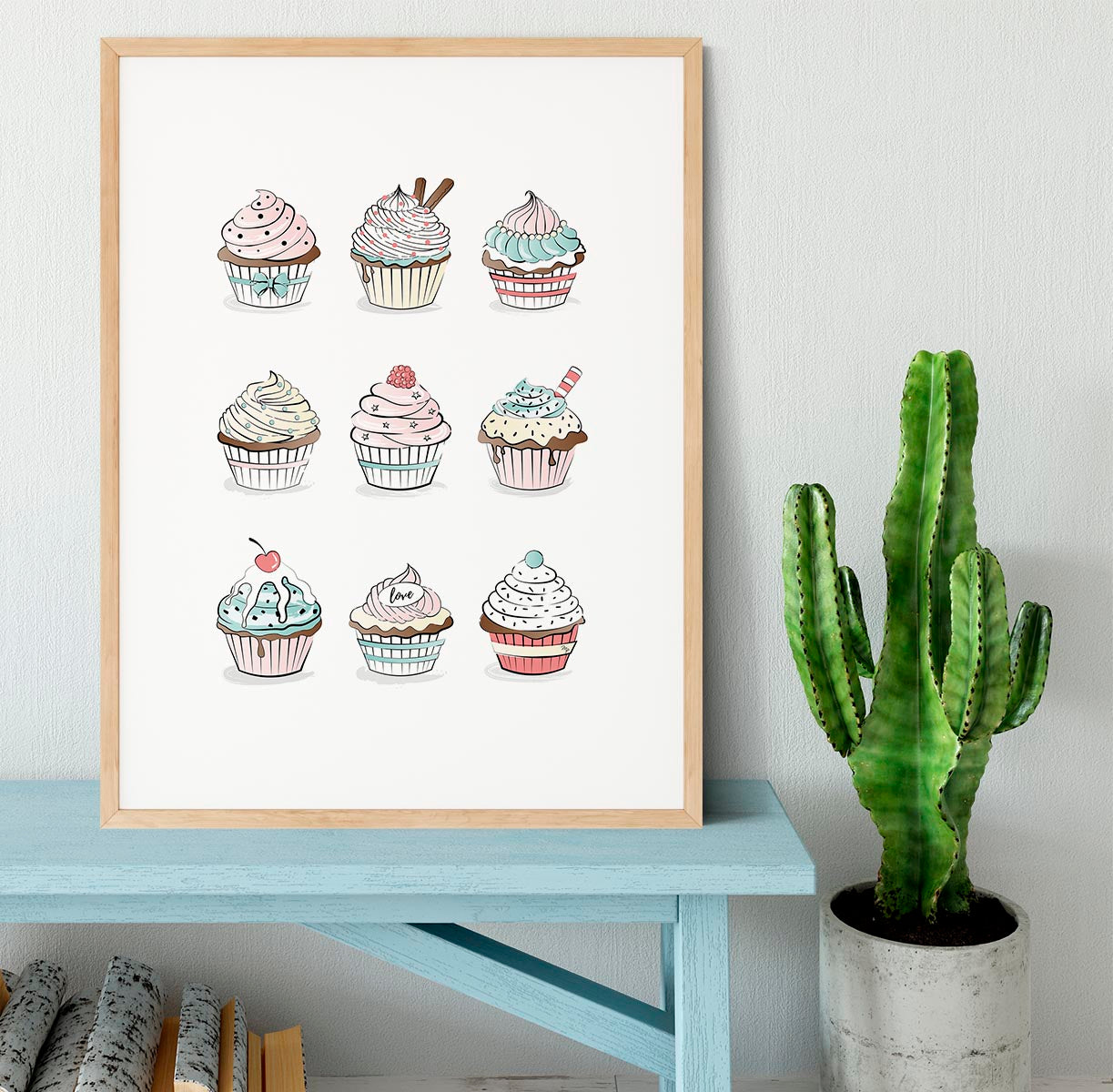 Cupcakes Framed Print - Canvas Art Rocks - 3