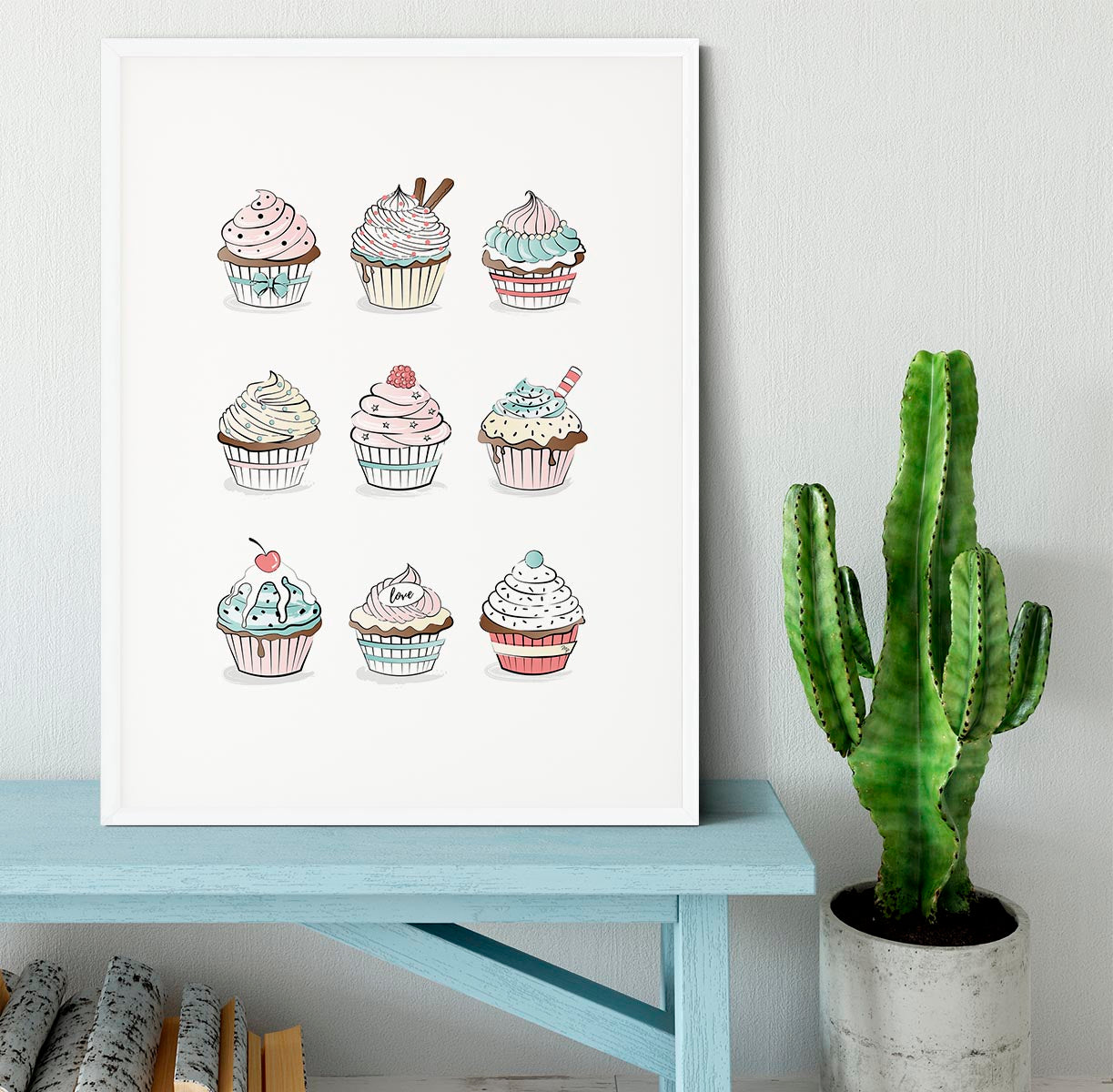 Cupcakes Framed Print - Canvas Art Rocks - 5