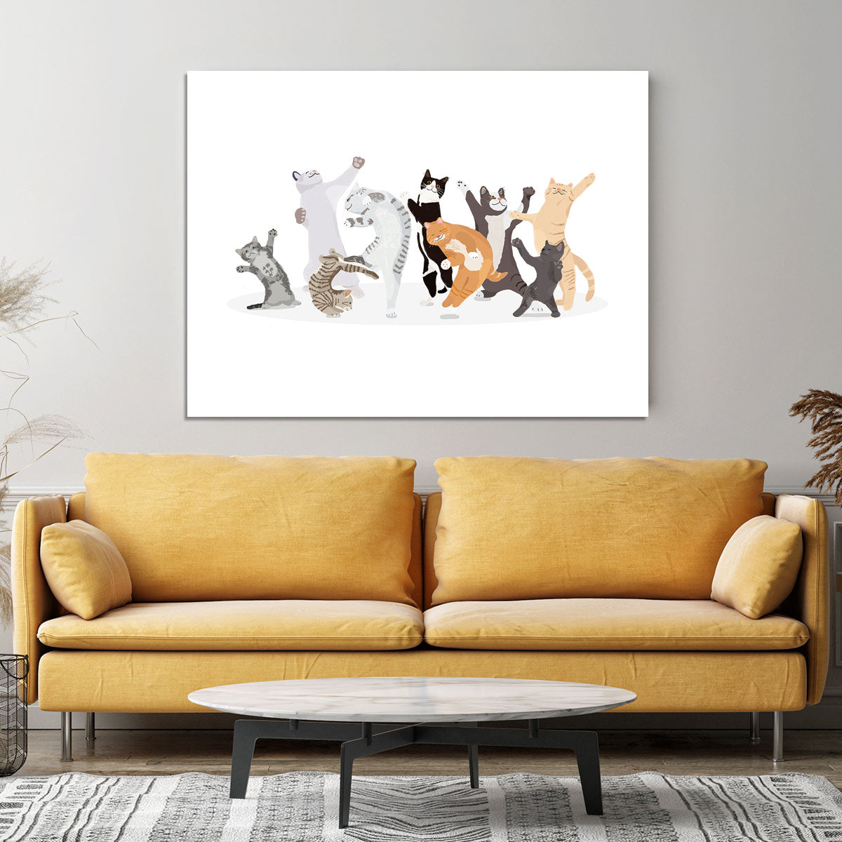Dancing Cat Canvas Print or Poster - 1x - 4