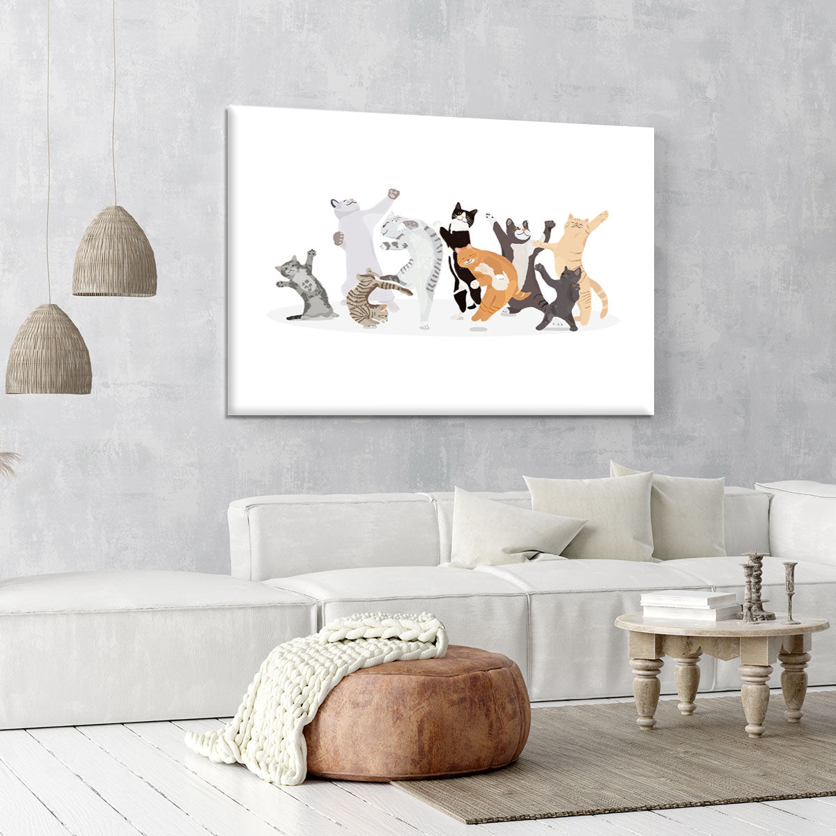 Dancing Cat Canvas Print or Poster - 1x - 6