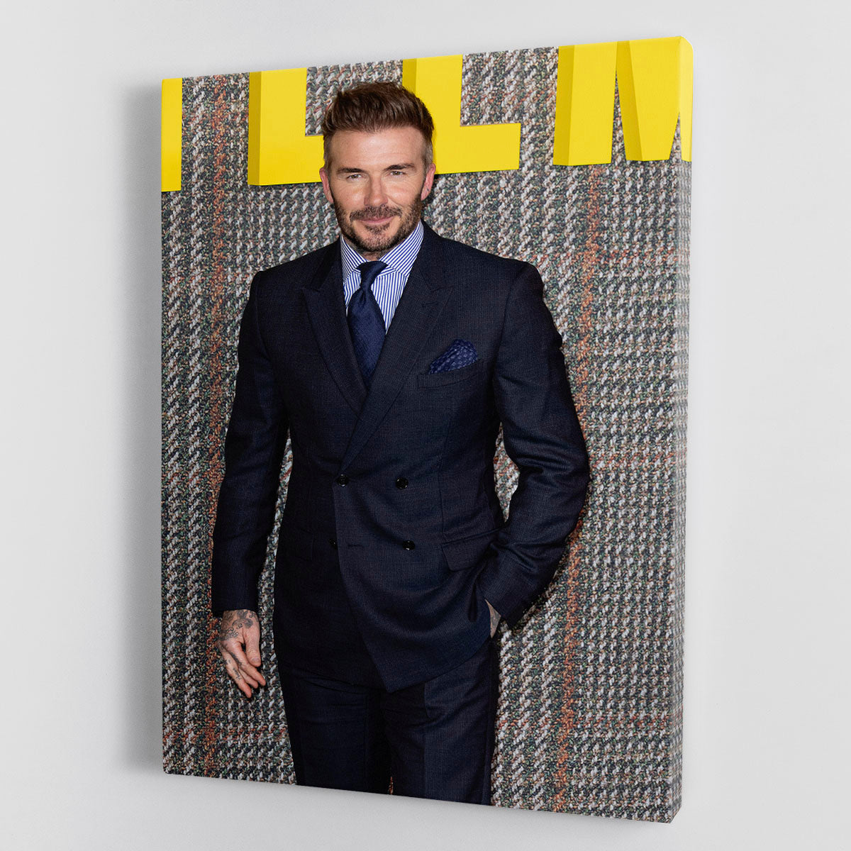 David Beckham at The Gentleman UK TV Premiere Canvas Print or Poster - Canvas Art Rocks - 1