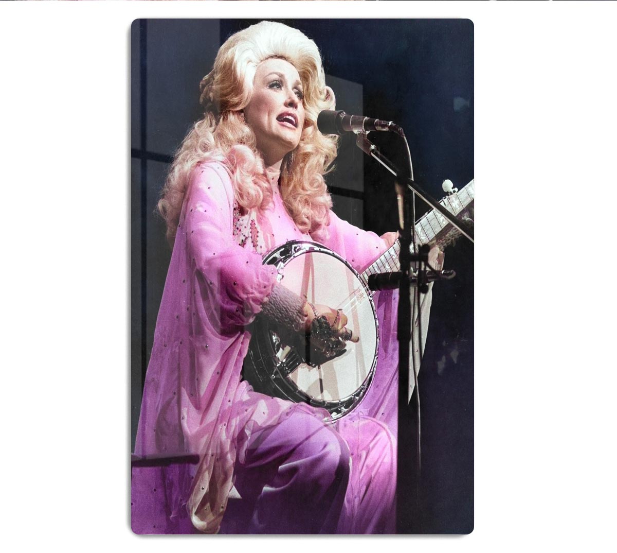 Dolly Parton Performing Acrylic Block - Canvas Art Rocks - 1