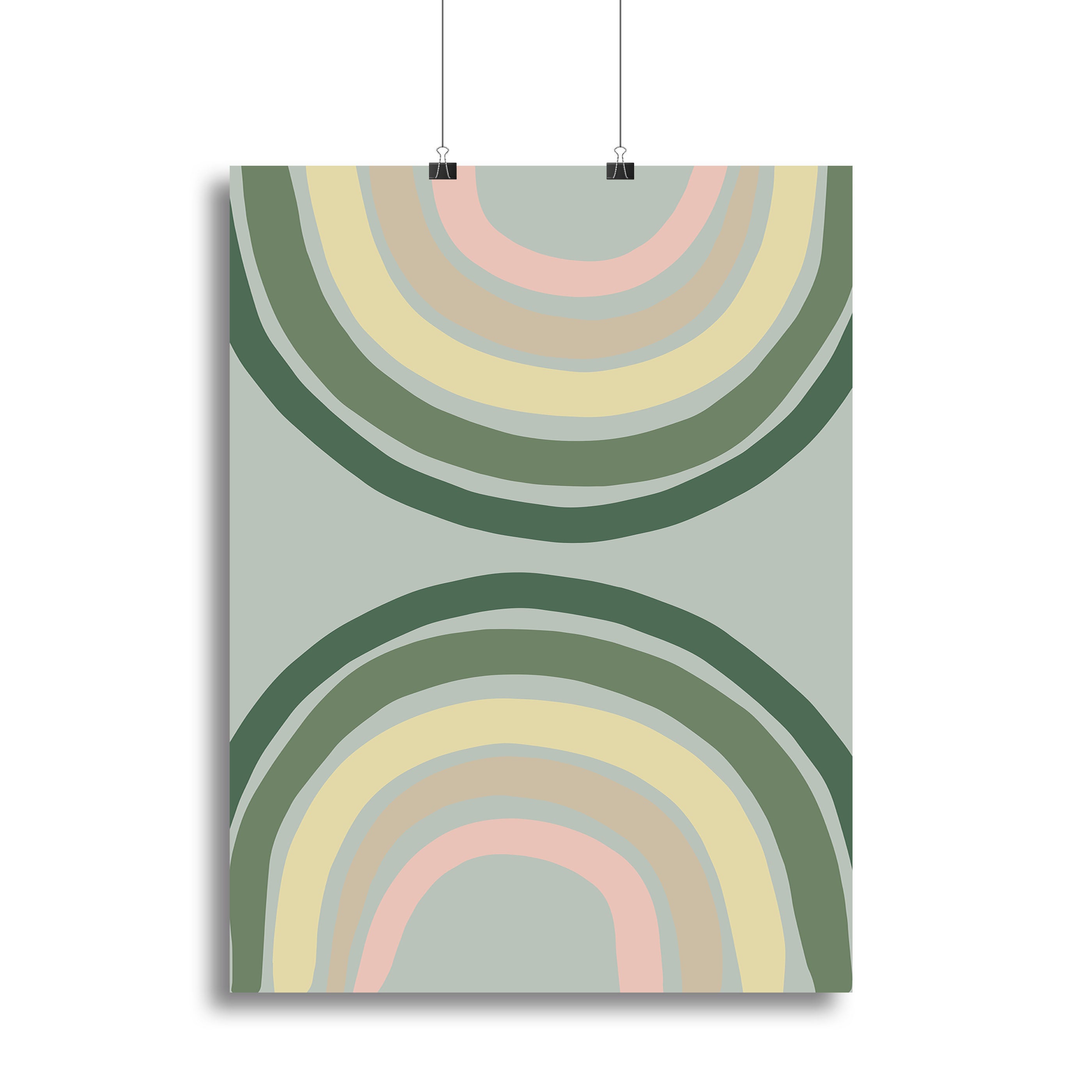Double Rainbow Green Canvas Print or Poster - 1x - 2