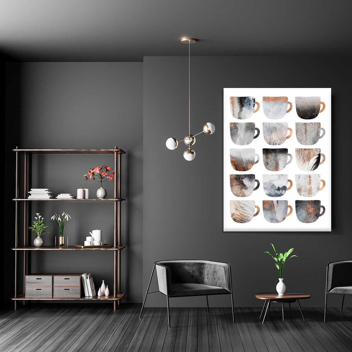 Dreamy Coffee Cups Canvas Print or Poster - Canvas Art Rocks - 5
