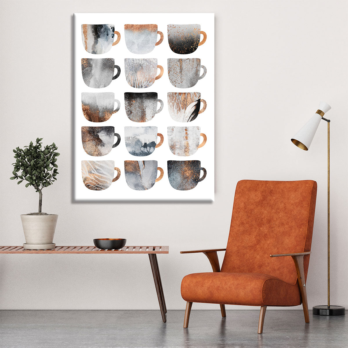 Dreamy Coffee Cups Canvas Print or Poster - Canvas Art Rocks - 6
