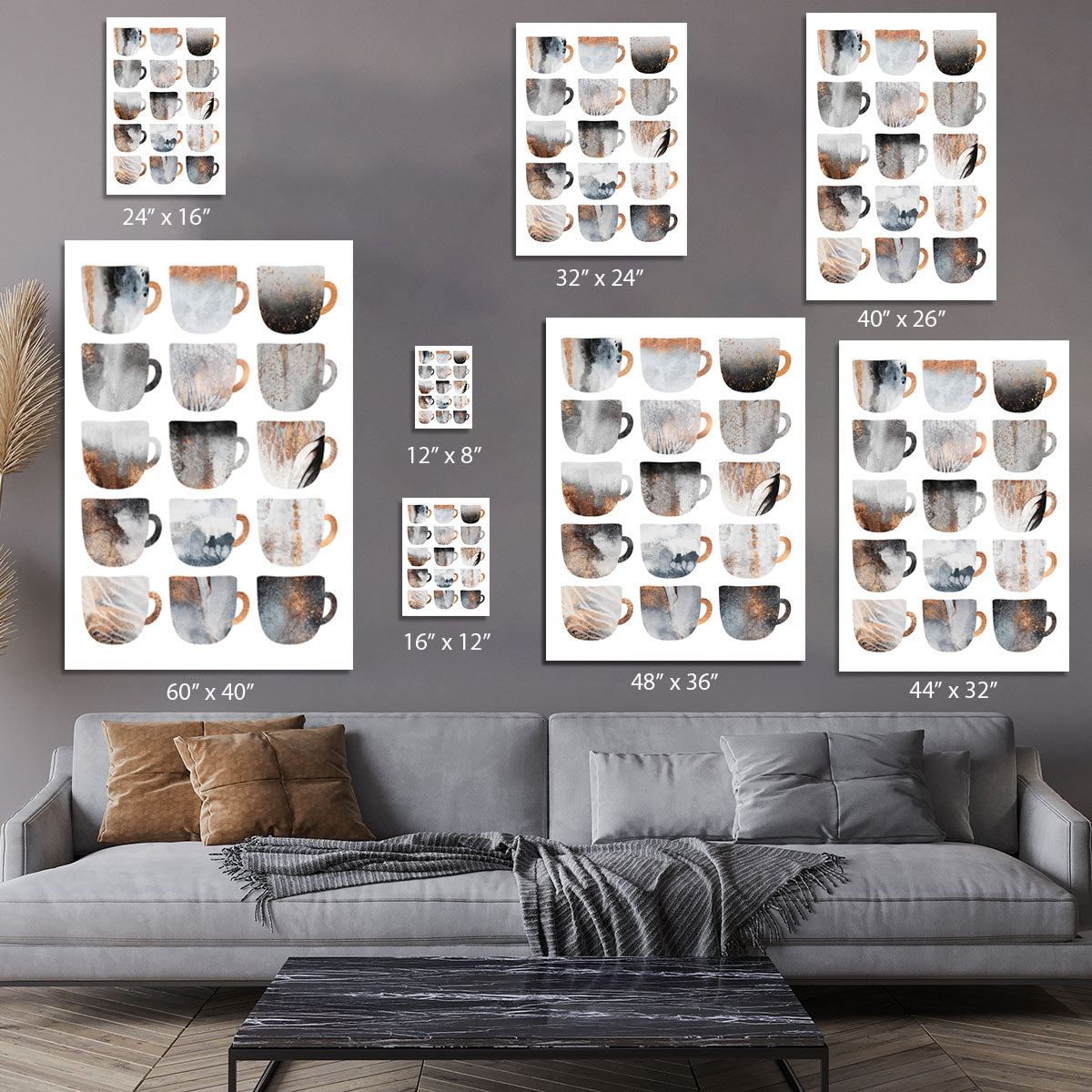 Dreamy Coffee Cups Canvas Print or Poster - Canvas Art Rocks - 7