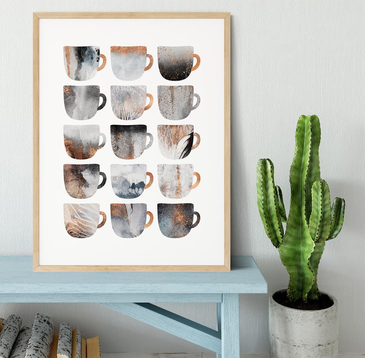 Dreamy Coffee Cups Framed Print - Canvas Art Rocks - 3