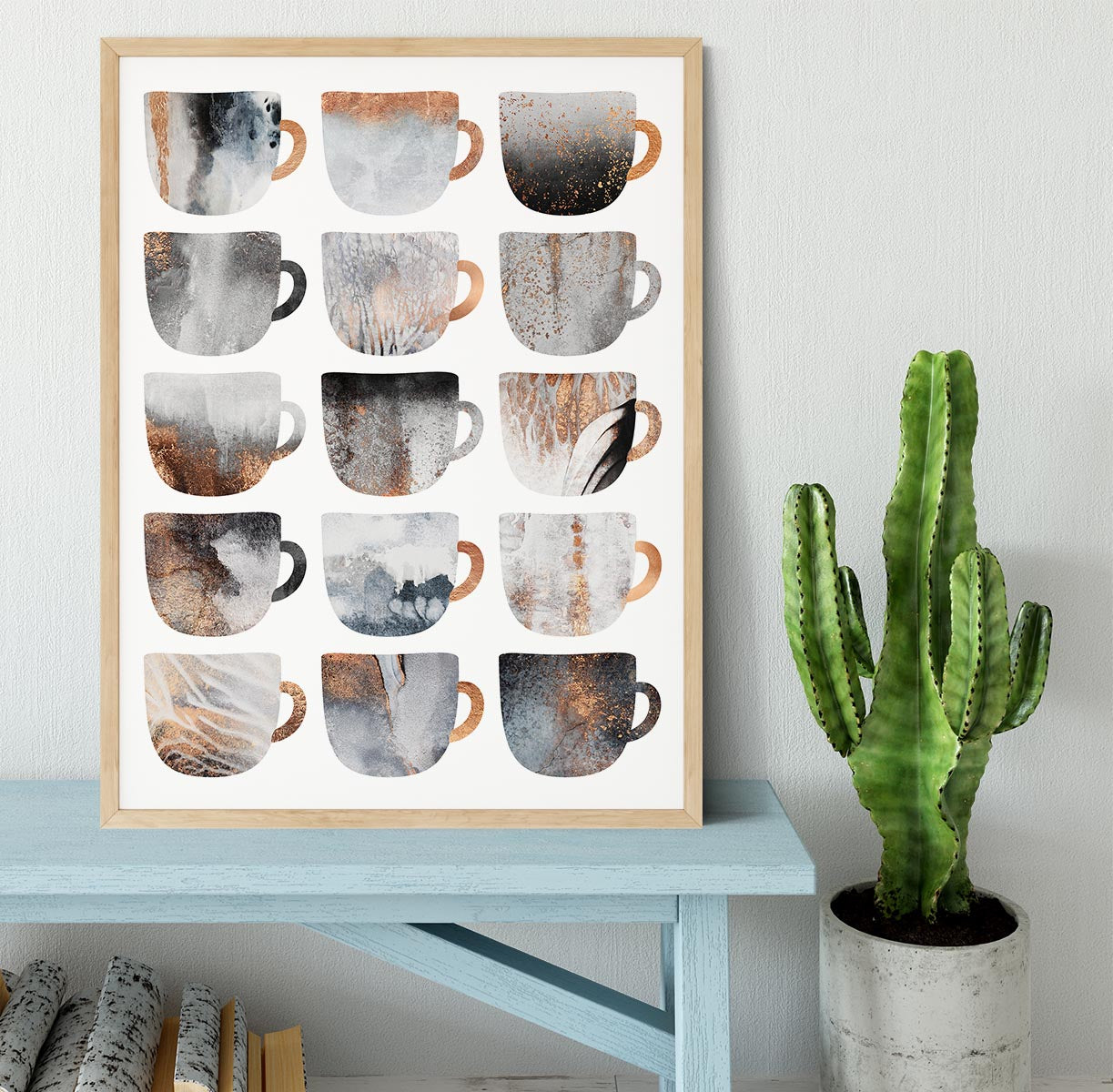 Dreamy Coffee Cups Framed Print - Canvas Art Rocks - 4