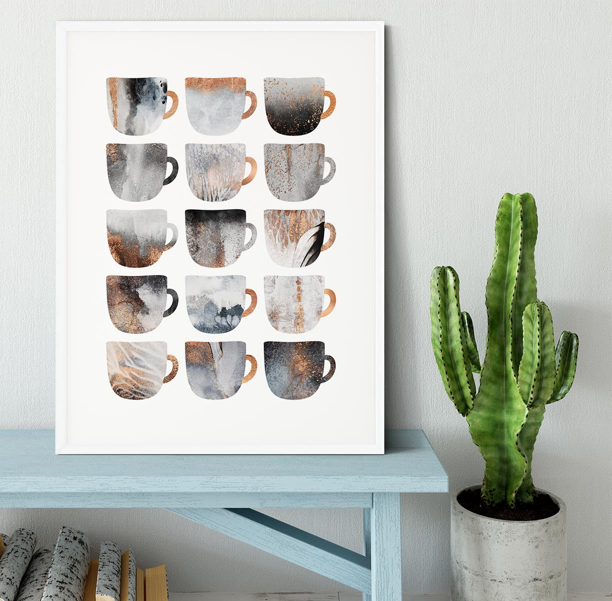 Dreamy Coffee Cups Framed Print - Canvas Art Rocks - 5