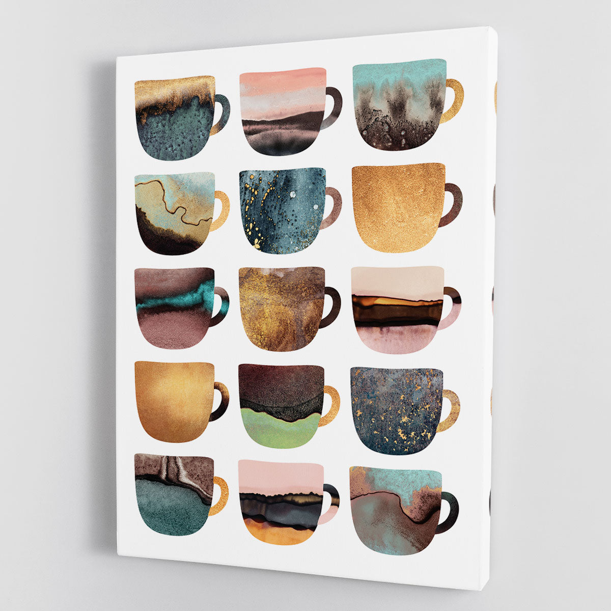 Earthy Coffee Cups Canvas Print or Poster - Canvas Art Rocks - 1