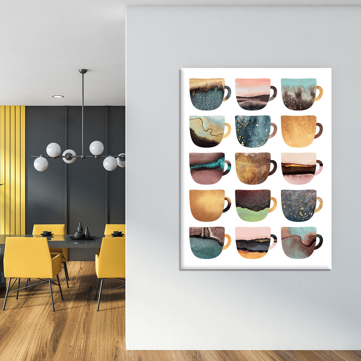 Earthy Coffee Cups Canvas Print or Poster - Canvas Art Rocks - 4